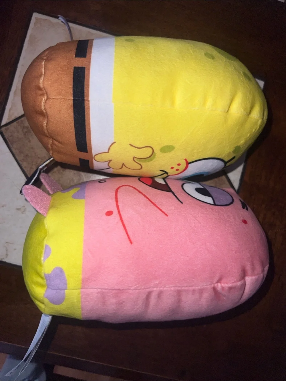 Nickelodeon SpongeBob & Patrick Yellow Pink Plush DUO Stuffed Toys